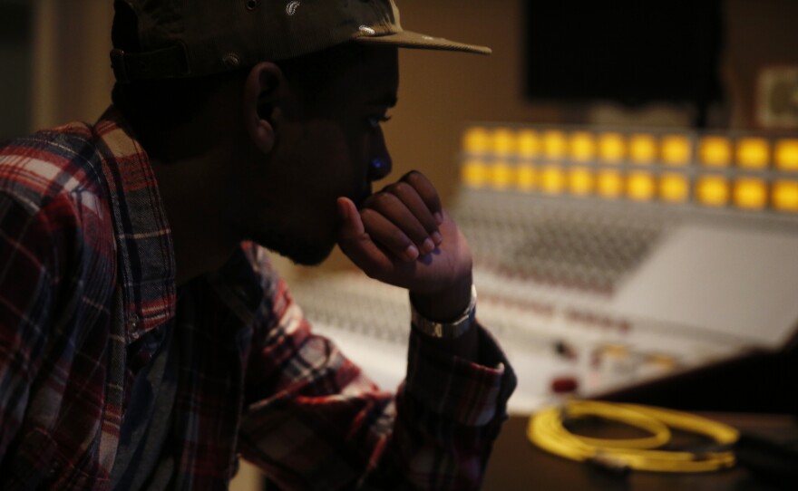 As an NYU student, Bonham has access to state-of-the-art recording studios.