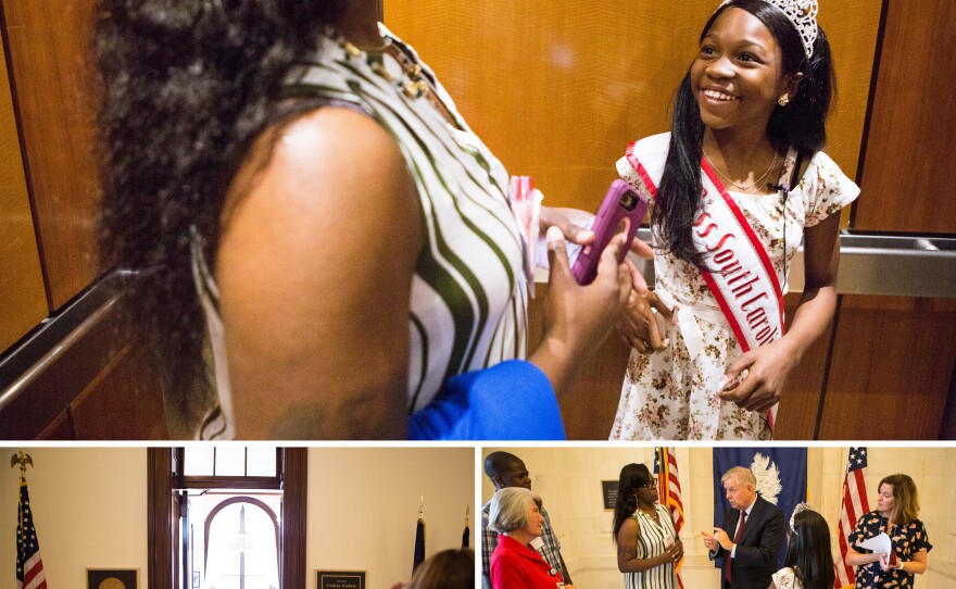 Tymia also stopped by the office of Sen. Lindsey Graham, a Republican from South Carolina, to express her opposition to any health care reform that would curb the Medicaid benefits she relies on.