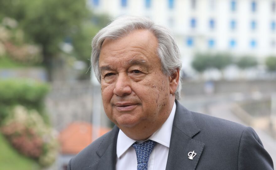 United Nations Secretary-General António Guterres says "there was no unity around the world in the strategy to fight the pandemic."