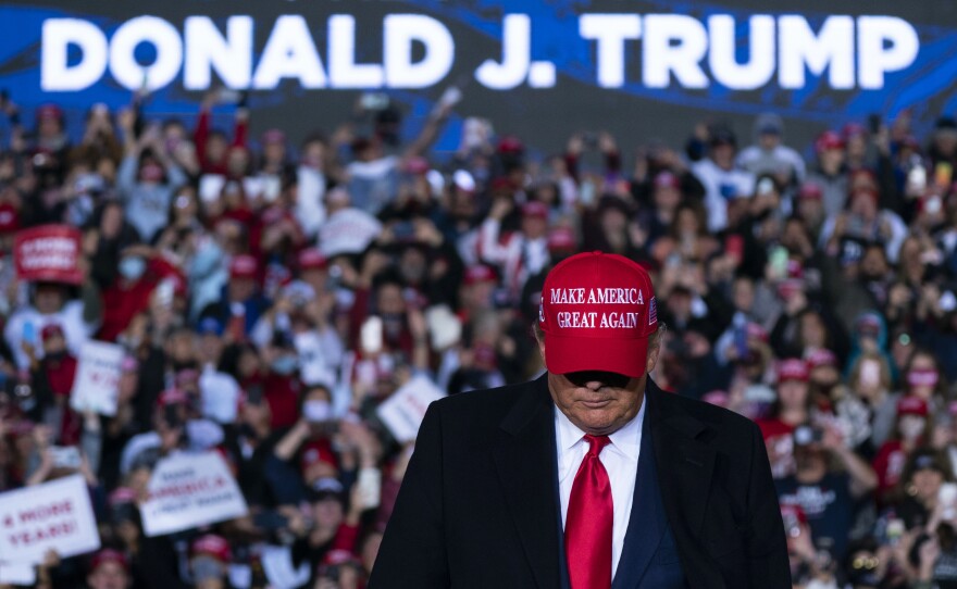 President Trump at a campaign rally last month in Rome, Ga.