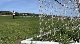 San Diego Jewish Academy's Adam Benmoise walks on the field where Switzerland will train during FIFA World Cup, March 16, 2026.