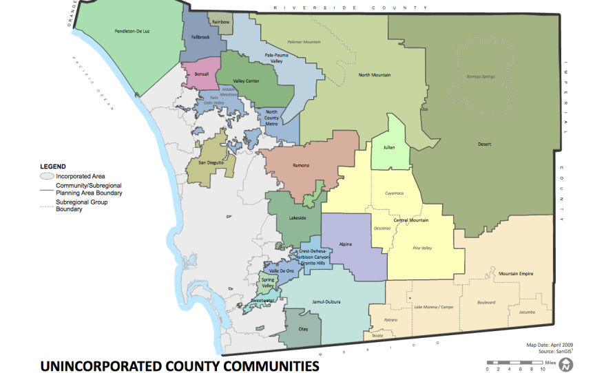 Cities In San Diego County Map Future Development Creates High Stakes For Tight Supervisors Race | Kpbs  Public Media