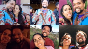 Jesse Daner and Pamela Figueroa are pictured in this collage of photos taken from 2020 through 2021. 