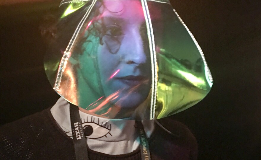 Carmen Aguilar y Wedge is the co-founder and director of creative technology for Hyphen-Labs. She modeled the company's ScatterViz visor at the Sundance Film Festival in January.