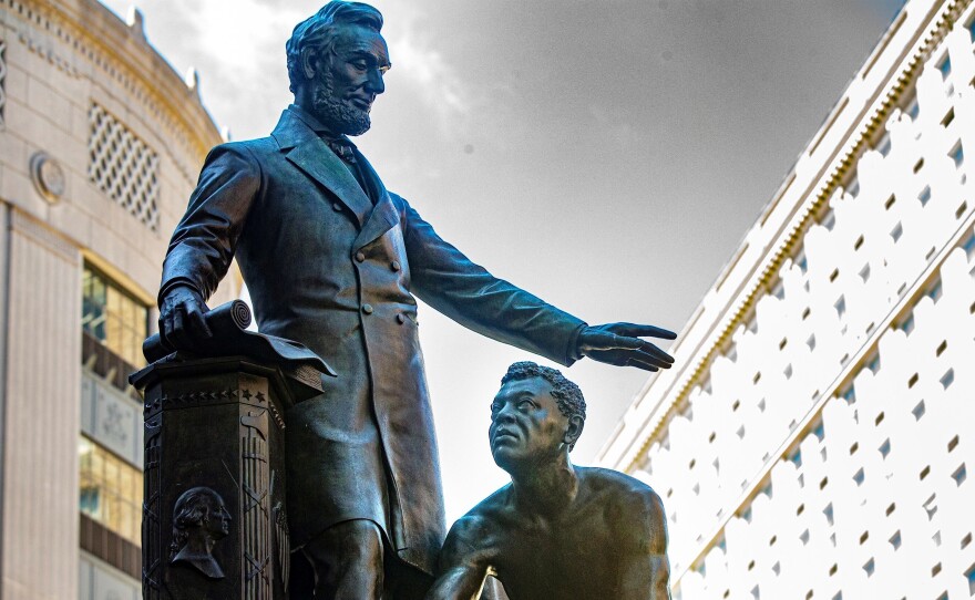 Boston officials have decided to remove the sculpture Emancipation Monument which has stood in Park Square since 1879. It depicts a formerly enslaved man kneeling before Abraham Lincoln.