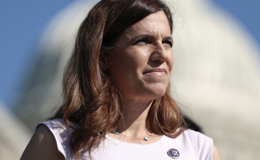 Rep. Nancy Mace, R-S.C., speaks at a press conference outside the U.S. Capitol Building on May 19.