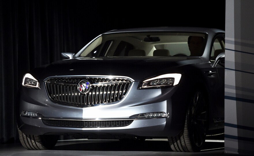 General Motors reveals the new Buick Avenir Concept vehicle to the media on the eve of The North American International Automobile Show in Detroit on Sunday.