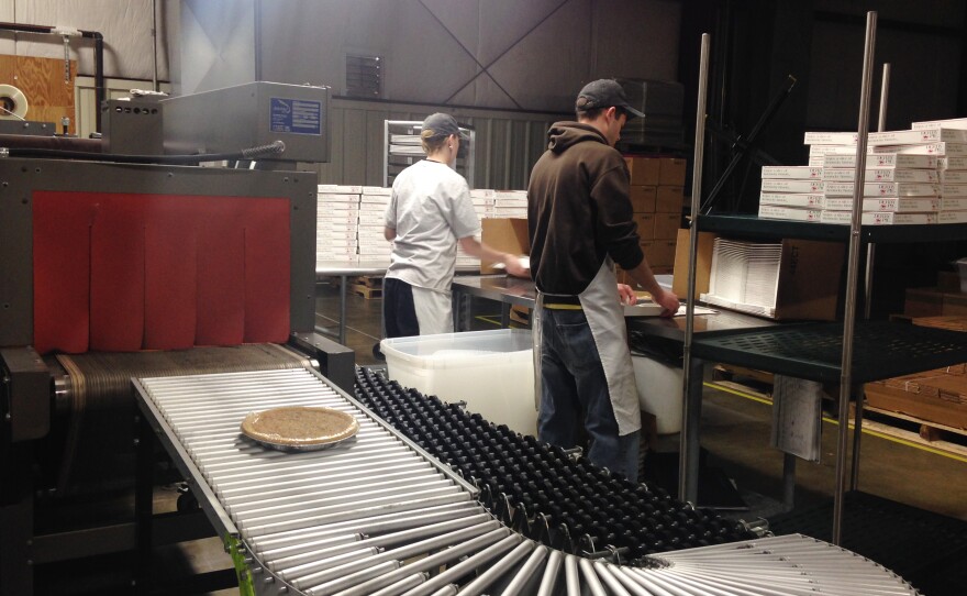 A view inside the Kern's Kitchen factory in Louisville, Ky. Though lots of people in Kentucky have their own versions of what they call "derby pie," the Kern's family trademarked the name "Derby-Pie" decades ago. And they are quite vigilant about protecting that brand name.