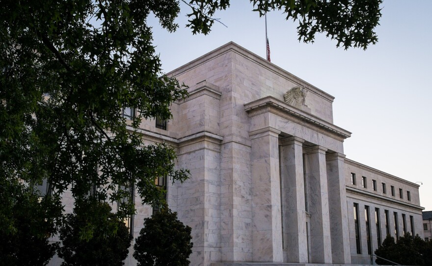 The Federal Reserve headquarters in Washington, D.C., where the federal government shutdown left policymakers without key economic data.