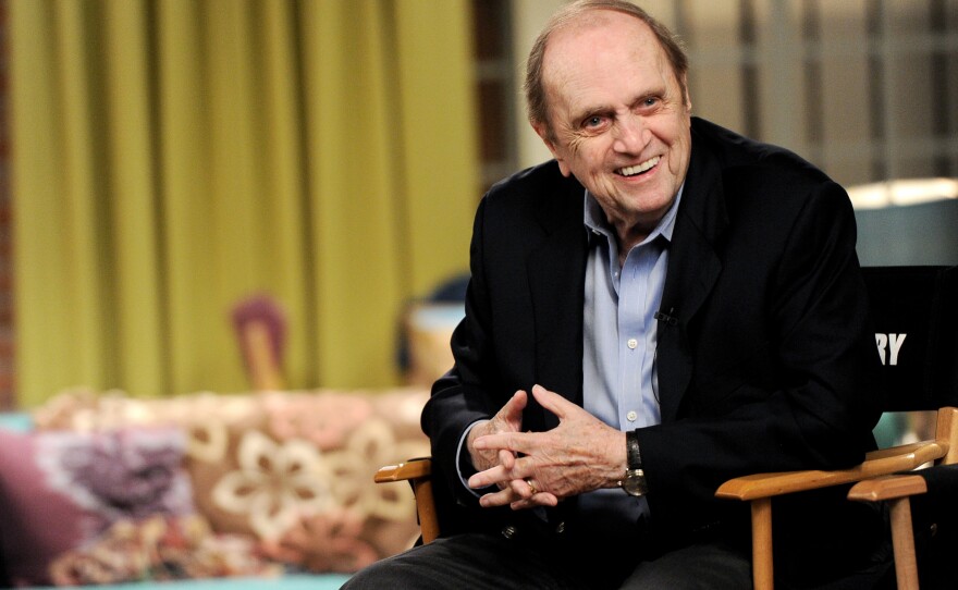 Bob Newhart won an Emmy for his performance on <em>The Big Bang Theory. </em>He's shown above on set in August 2013.