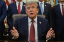 President Donald Trump speaks in the Oval Office of the White House, Friday, July 24, 2026, in Washington.