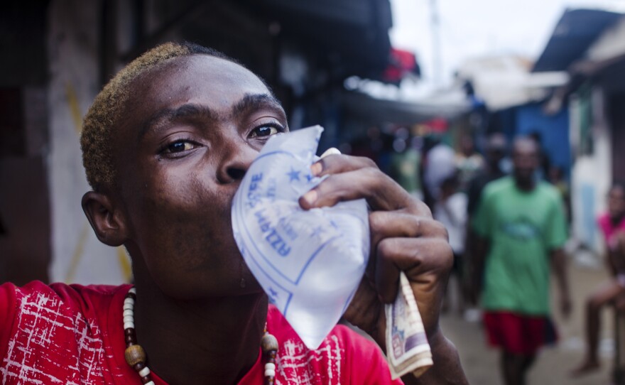 It's the West African version of bottled water: a refreshing plastic packet.