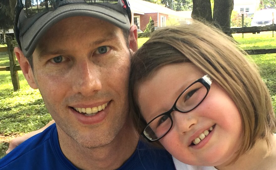 David Whitcomb, pictured with his daughter, Ella, says he bought into VW's clean diesel claim. As a former promoter of the car brand and owner of three VWs, he says there should be some compensation to make up for the company's deceit.