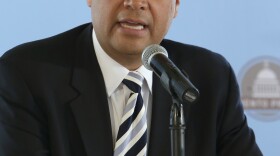 Democrat Alex Padilla speaks during a debate for secretary of state, April 23, 2014. 