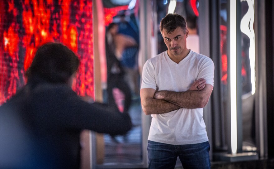 Director Chad Stahelski on the set of "John Wick 2." (2017)