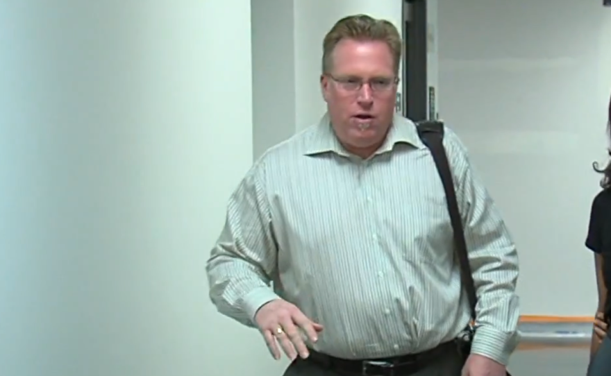 Cory Briggs is pictured during a KPBS interview, December 2014.