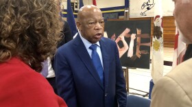 Rep. John Lewis (D-GA) speaks with students and administrators at Morse High School in San Diego, Sept. 21, 2018.