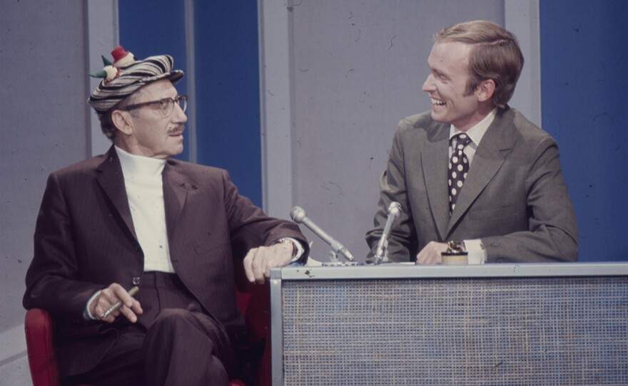 Groucho Marx and Dick Cavett on the Dick Cavett Show, June 1969.
