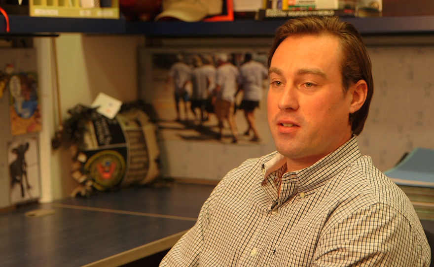 Tristan Wyatt, chief of prosthetics at the San Diego VA Medical Center and amputee, is working to help veterans get the prosthetics, medical equipment and care they need, Feb. 27, 2015.