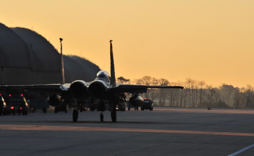 To save money, Seymour Johnson Air Force Base in North Carolina is keeping some of its pilots out of the sky.