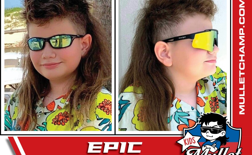 Epic, from La Joya, Texas, proves that a full mullet effect isn't complete without a pair of reflective sunglasses.
