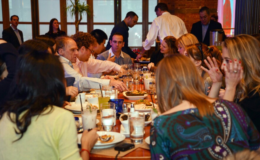Diners enjoying the Mexican Passover meal at Rosa Mexicano in Washington, D.C. in 2013.