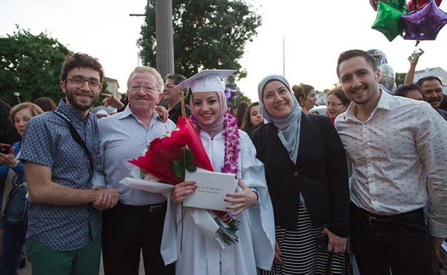 The Zeno family all together for Dalya's graduation from high school.