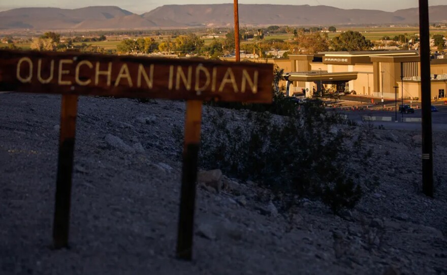 The Paradise casino is located at the boundaries of Winterhaven, California, and Yuma, Arizona.