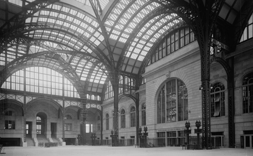 Penn Station, empty concourse, 1905-1915.