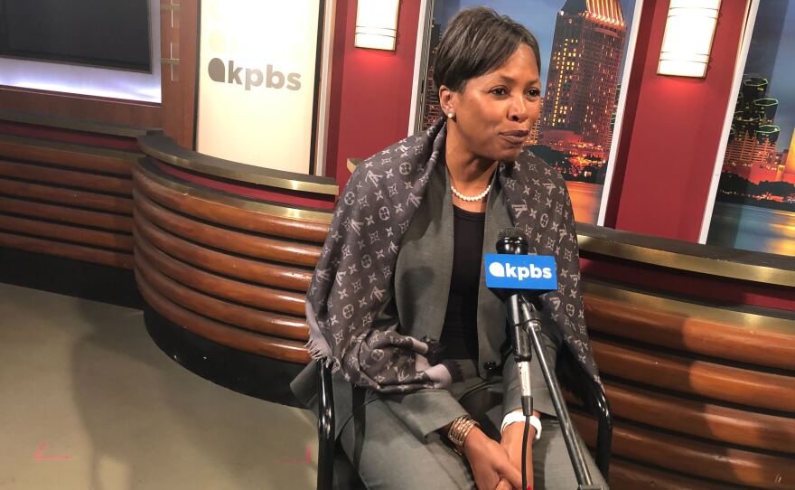 Cheryl James-Ward is on administrative leave from her Superintendent position with San Dieguito Union High School District. She says she will sue SDUHSD if the Board of Trustees fires her.