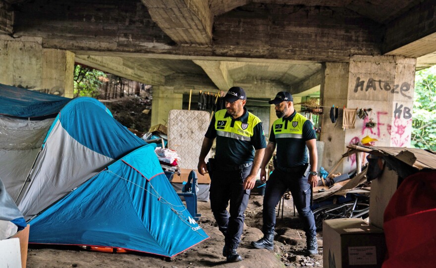 Municipal Police in Porto, Portugal regularly patrol areas used by drug consumers. Police in Portugal don't arrest people who use drugs. Instead they have a strong track record referring people in addiction to counseling and treatment.