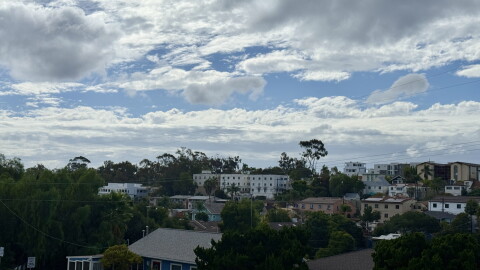 Clouds fill the sky over North Park, San Diego on Oct. 21, 2026.