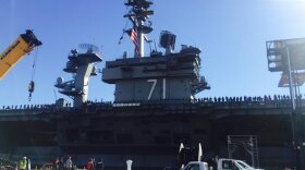 The USS Theodore Roosevelt arrives in San Diego, Nov. 23, 2015. 