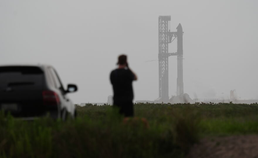 SpaceX's latest version of it's mega rocket Starship goes through testing as it is prepared for a test flight from Starbase, Texas, Wednesday, May 20, 2026.
