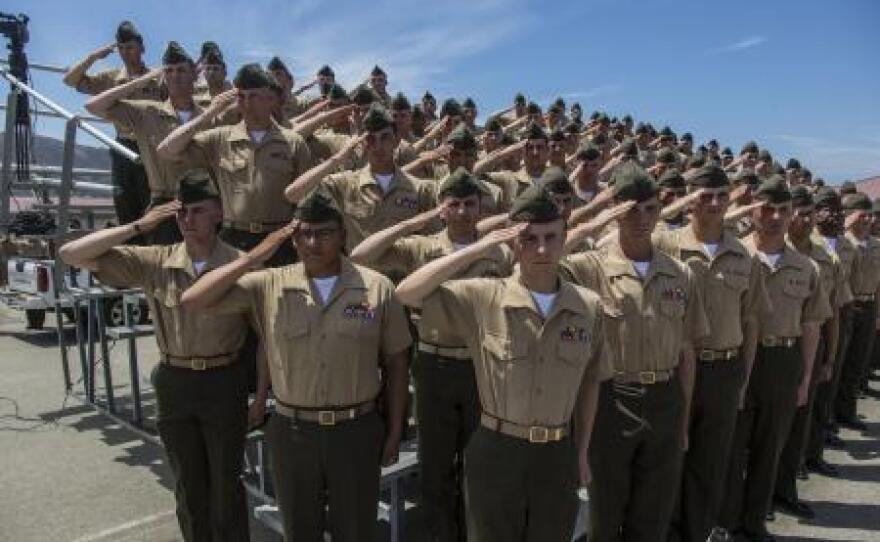 Marines with 1st Battalion, 5th Marine Regiment aboard Camp Pendleton, Aug. 2, 2013.
