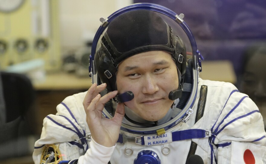 Norishige Kanai prior the launch of the Soyuz-FG rocket in Kazakhstan on Dec. 17. As is the norm, the Japanese astronaut grew in outer space, just not by as much as he initially thought.