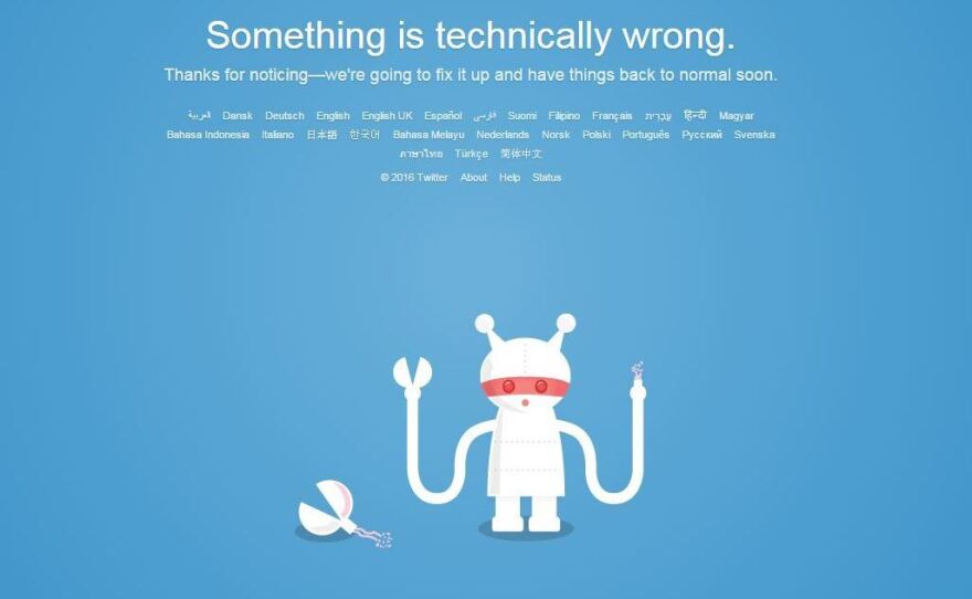 Twitter's Support and other services were unavailable early Tuesday.