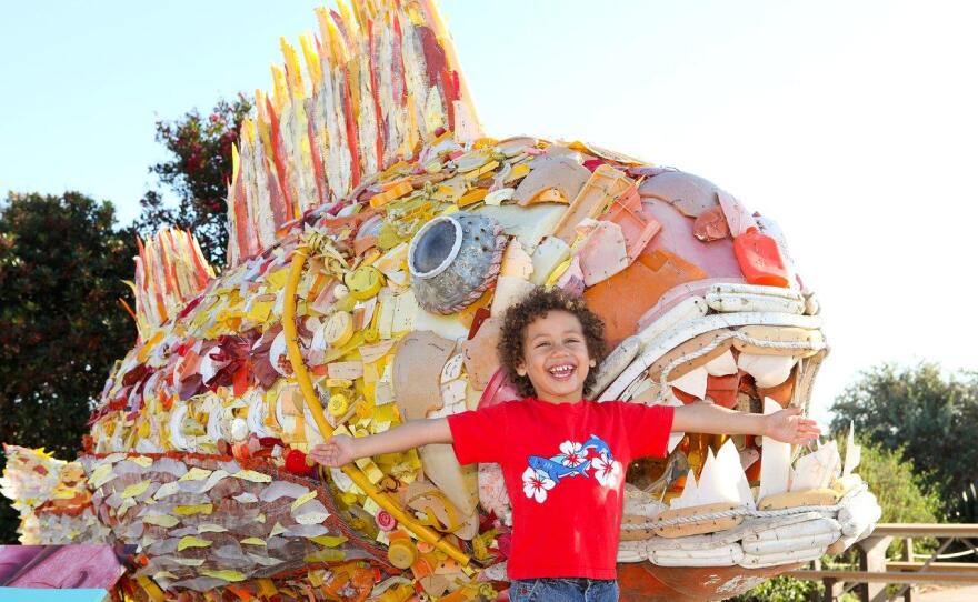 Henry the Fish welcomes visitors to the Living Coast Discovery Center.