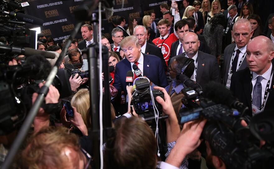 In the spin room after Thursday's GOP debate, Donald Trump said his "bromance" with Ted Cruz was over.