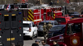 Law enforcement respond near Temple Israel following reports of an active shooter on Thursday in West Bloomfield, Mich.