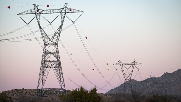 Power transmission lines run through Jacumba Hot Springs, March 9, 2021. 