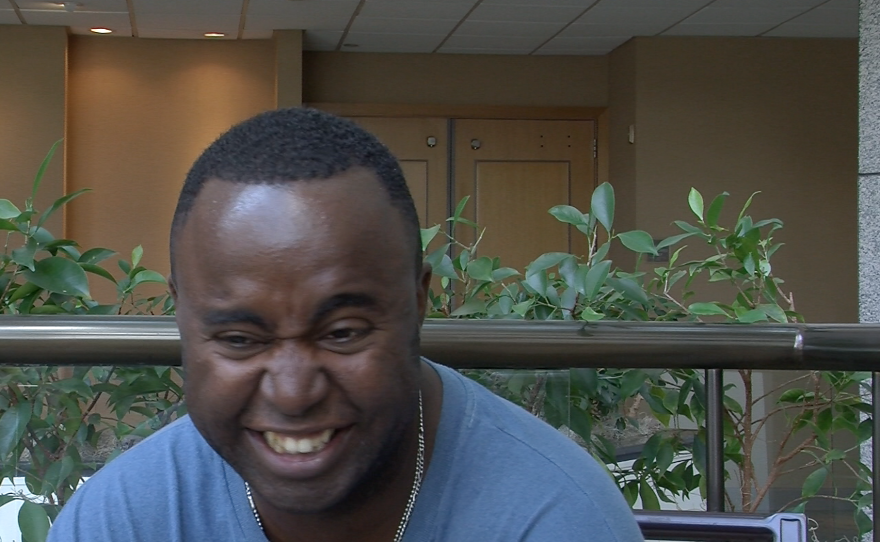 Daunte Reed, one of the contestants in the American Laughing Championships.