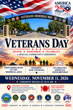 Veterans Memorial Way Arch Ceremony