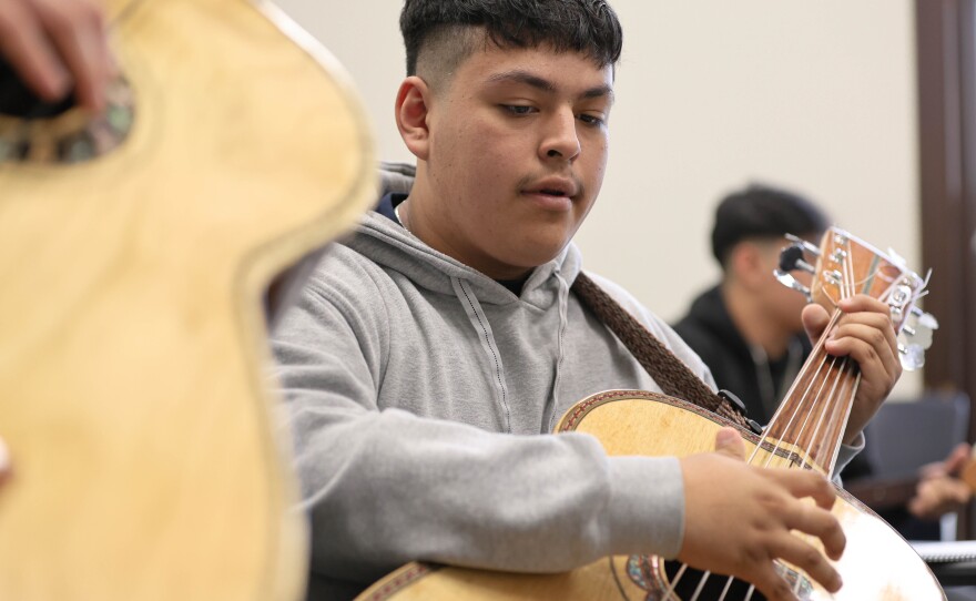 More than 400 students from San Diego and Ventura counties joined young musicians from Nevada and Arizona to learn techniques from masters of mariachi music, San Diego, Calif., March 10, 2023. 