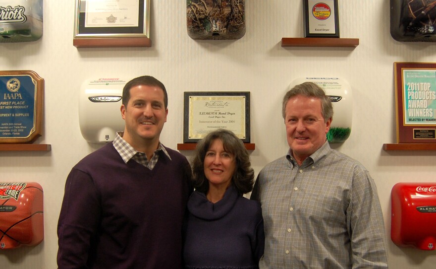 Bill, Nancy and Denis Gagnon (from left), who turned Excel Dryer into a globally competitive business. Denis Gagnon says he will never relocate production offshore.