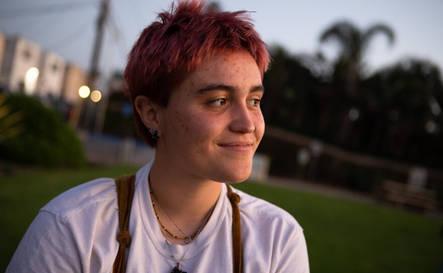 Mace Viemeister watches the sunset in Encinitas, Oct. 4, 2022.