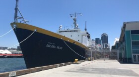 The T.S. Golden Bear docked in San Diego,  June 26, 2018. 