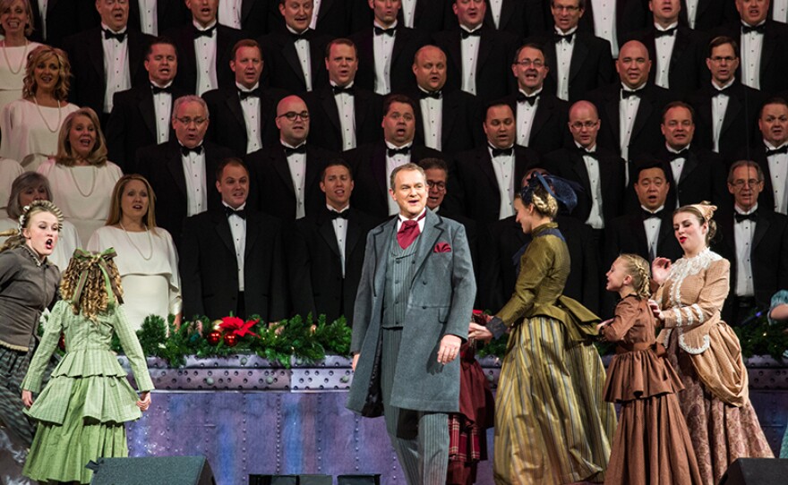 Actor Hugh Bonneville stars in this year's "Christmas with the Mormon Tabernacle Choir."