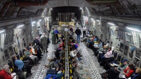 Alaska Air National Guard C-17 Globemaster military transport aircraft flight 