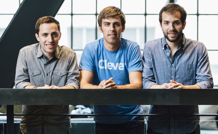 The founders of Clever met at Harvard. From left: Tyler Bosmeny, CEO; Dan Carroll, chief product officer; Rafael Garcia, chief technology officer.